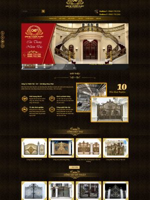 Thiết kế website cổng nhôm đúc tại Nam Định